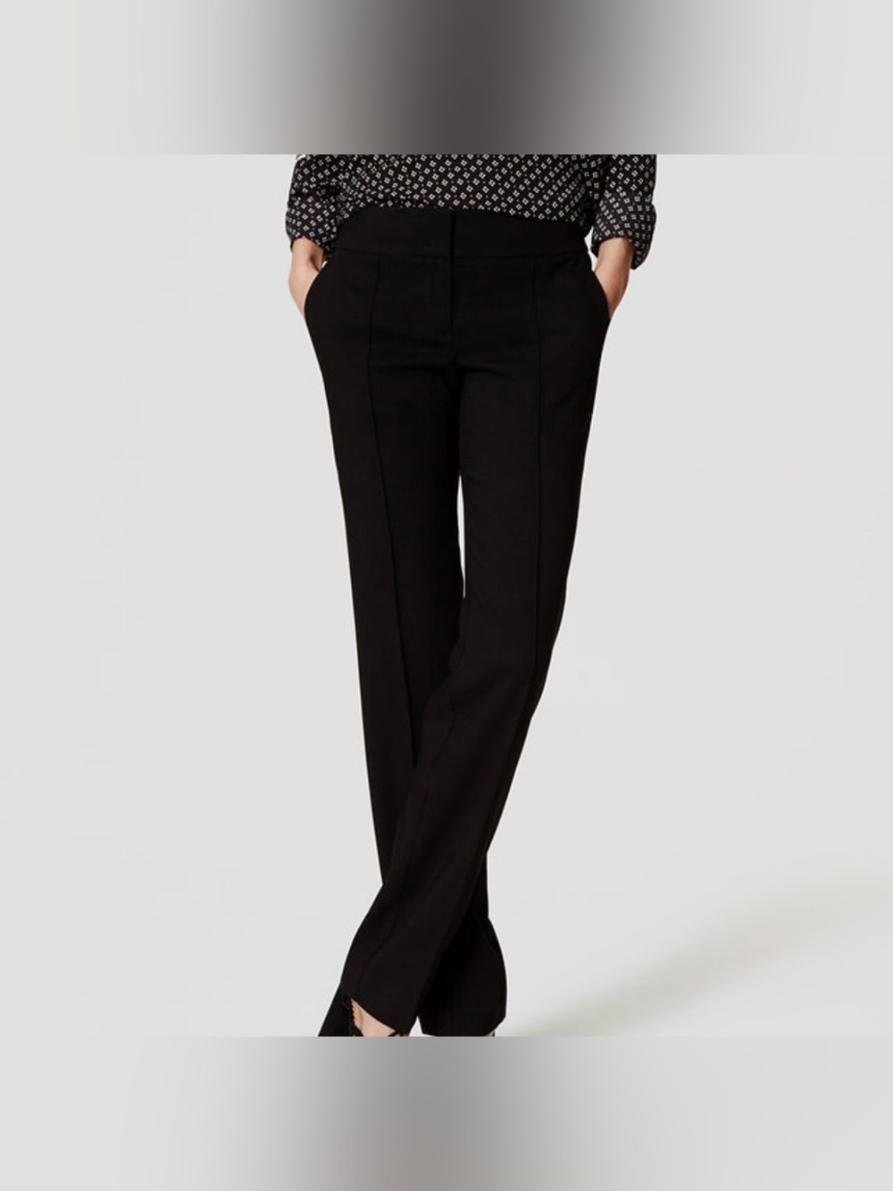 LOFT Marisa Fit Dress Pants In Black - 8